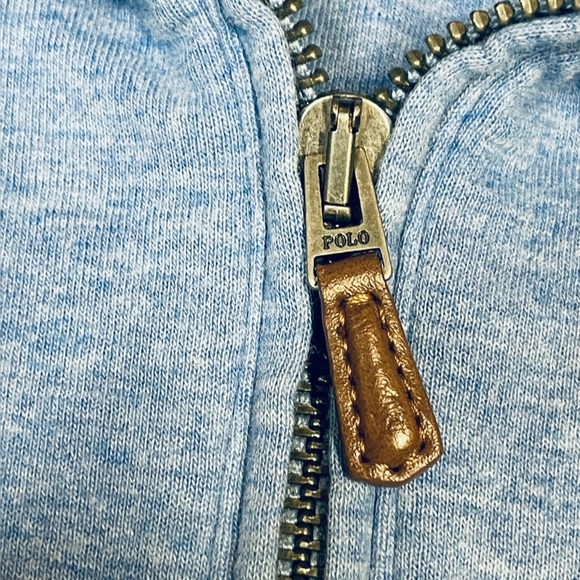 Ralph Lauren Men's Blue quarter Zip-Up Sweater viscose blend sz L - Picture 4 of 10